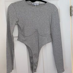 Zara high cut bodysuit